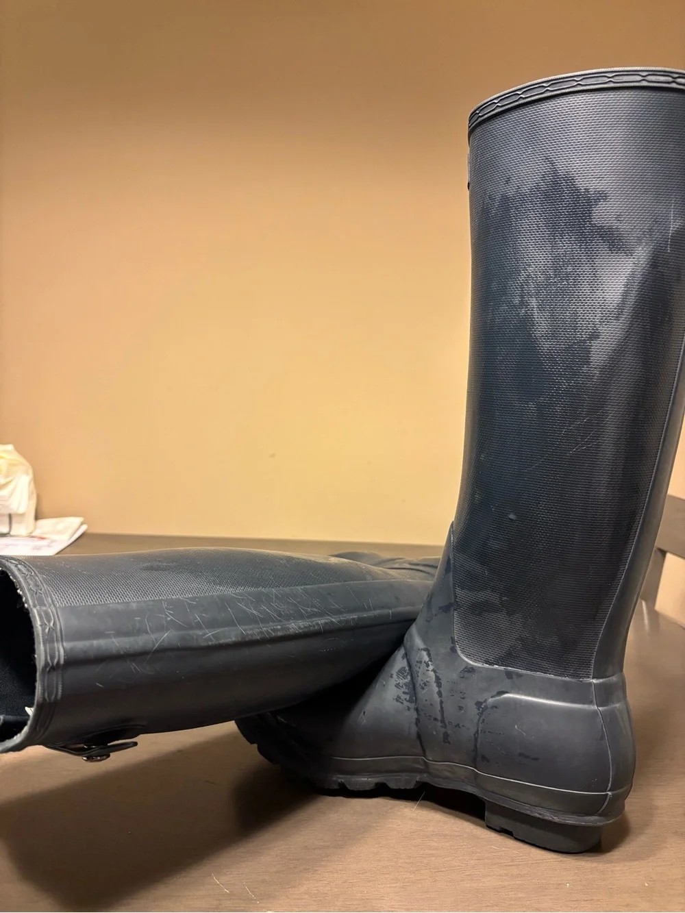 Hunter Rainboots Navy Knee High Size 8